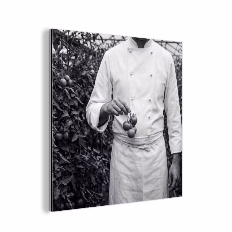 Tomaten - Chef - Zwart - Wit aluminium wit klein -3d