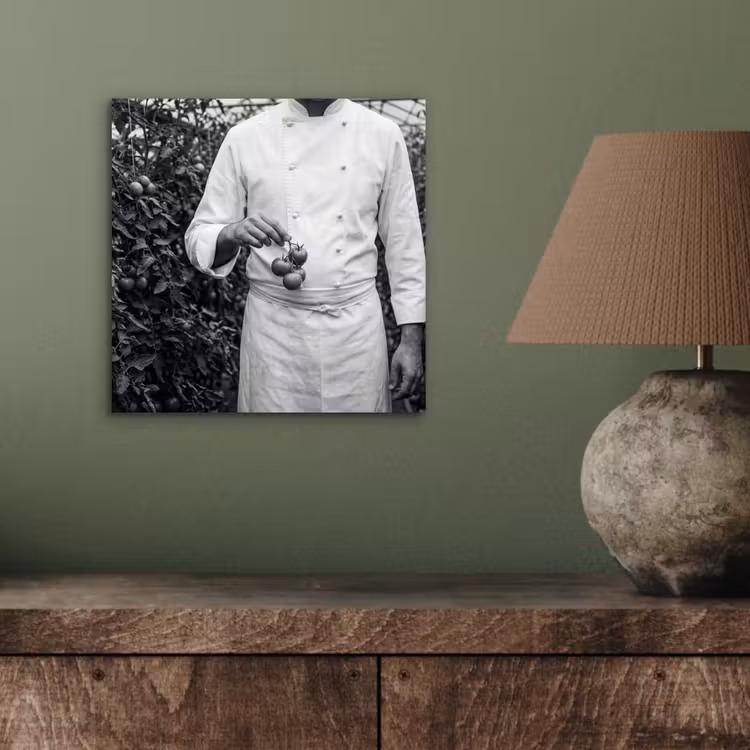 Tomaten - Chef - Zwart - Wit aluminium wit klein -sfeer2