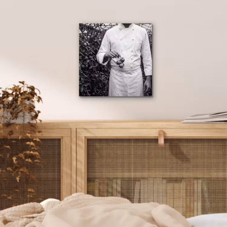 Tomaten - Chef - Zwart - Wit aluminium wit klein -sfeer3