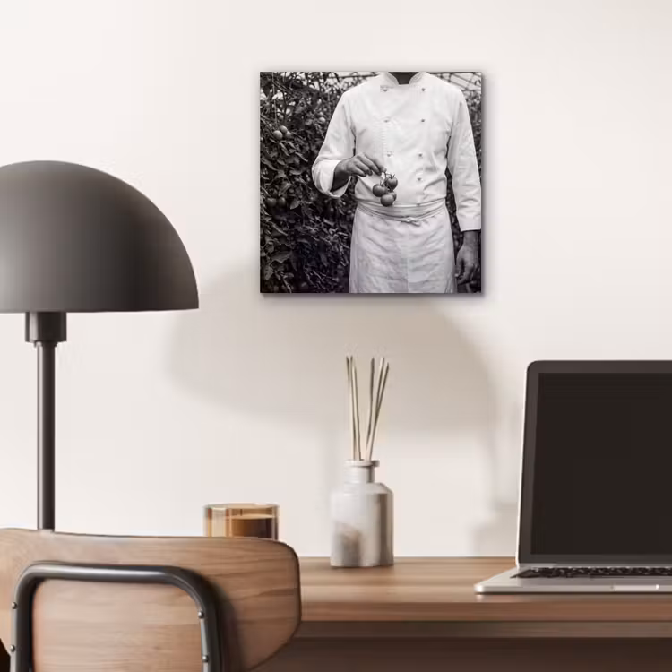 Tomaten - Chef - Zwart - Wit aluminium wit klein -sfeer5