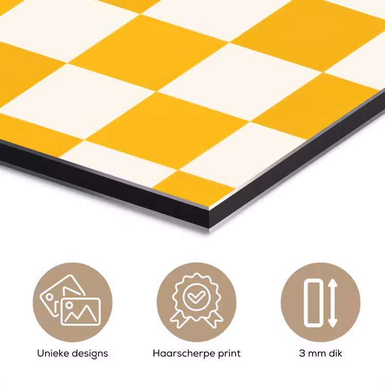 Traditioneel - Patroon - Geel aluminium wit klein 46 -closeup_NL