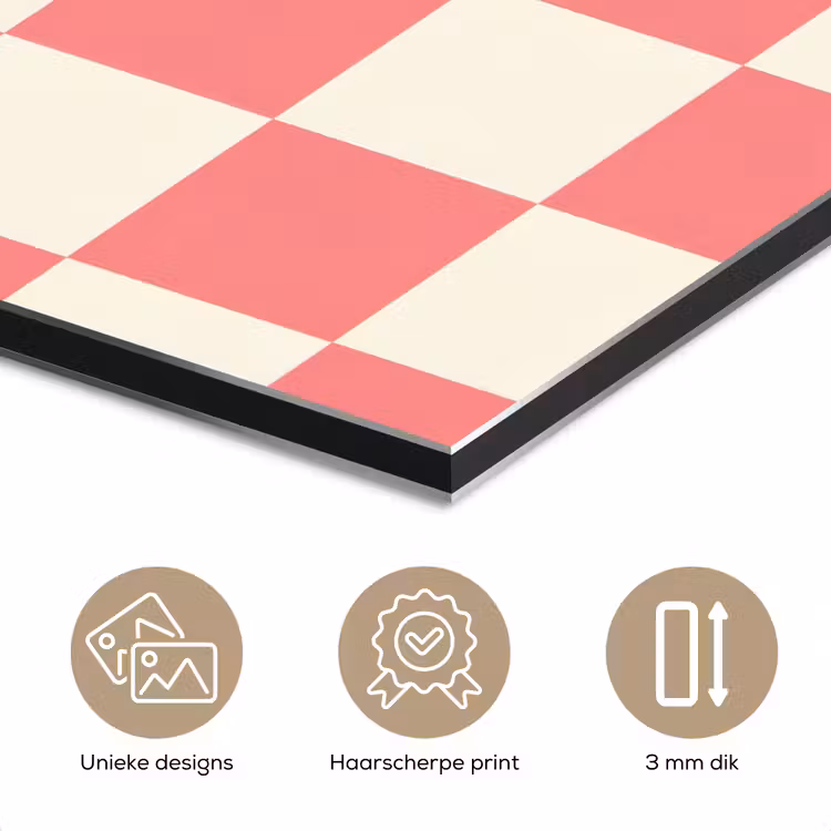 Traditioneel - Patroon - Roze aluminium wit klein 46 -closeup_NL