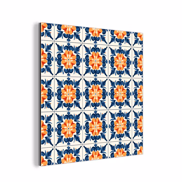 Traditioneel - Tegel - Oranje aluminium wit klein 46 -3d