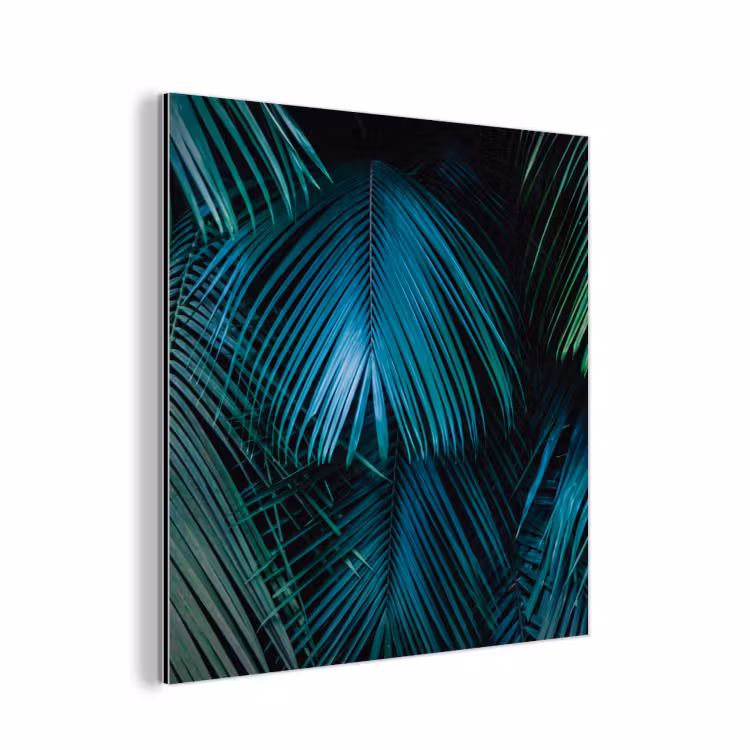 Inductie beschermer - Inductie afdekplaat - Tropical - Jungle - Bladeren - Groen aluminium wit klein -3d