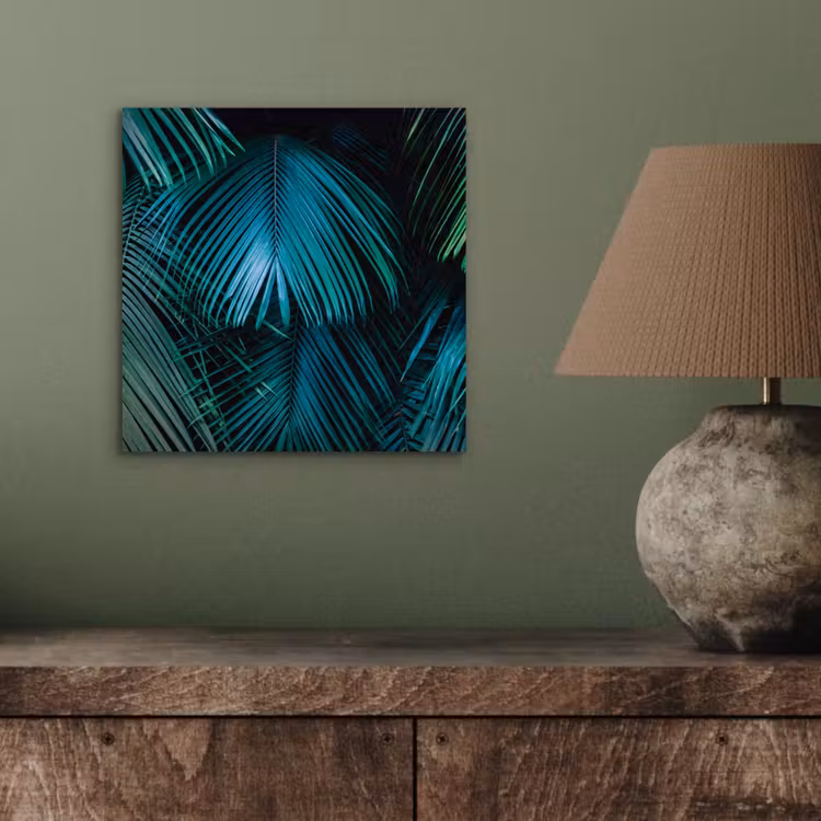 Inductie beschermer - Inductie afdekplaat - Tropical - Jungle - Bladeren - Groen aluminium wit klein -sfeer2