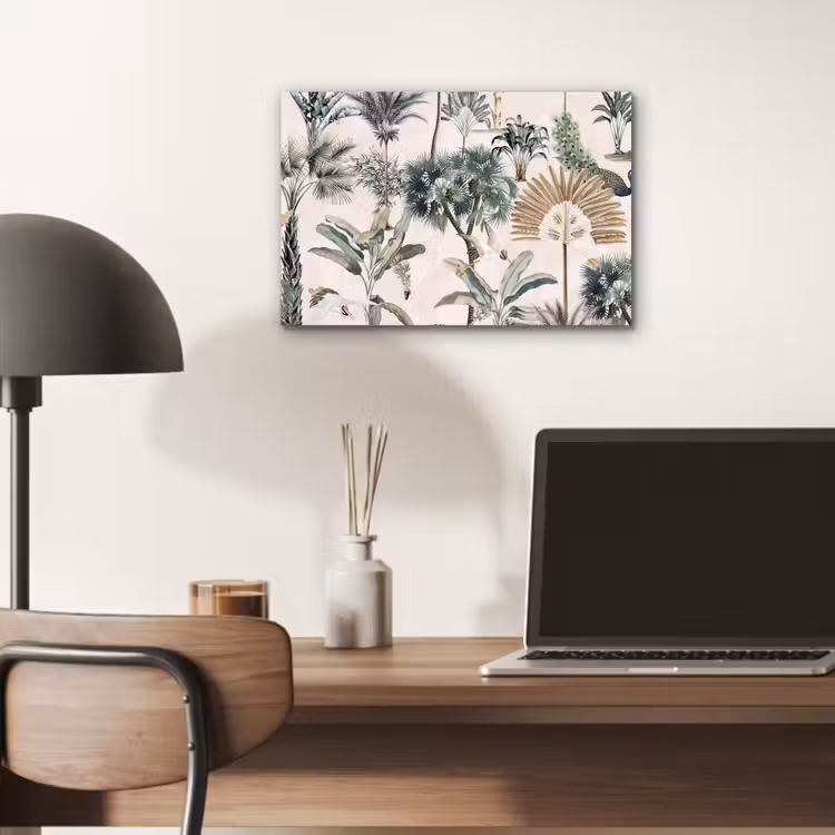 Tropisch - Bomen - Bladeren - Jungle aluminium wit klein -sfeer5
