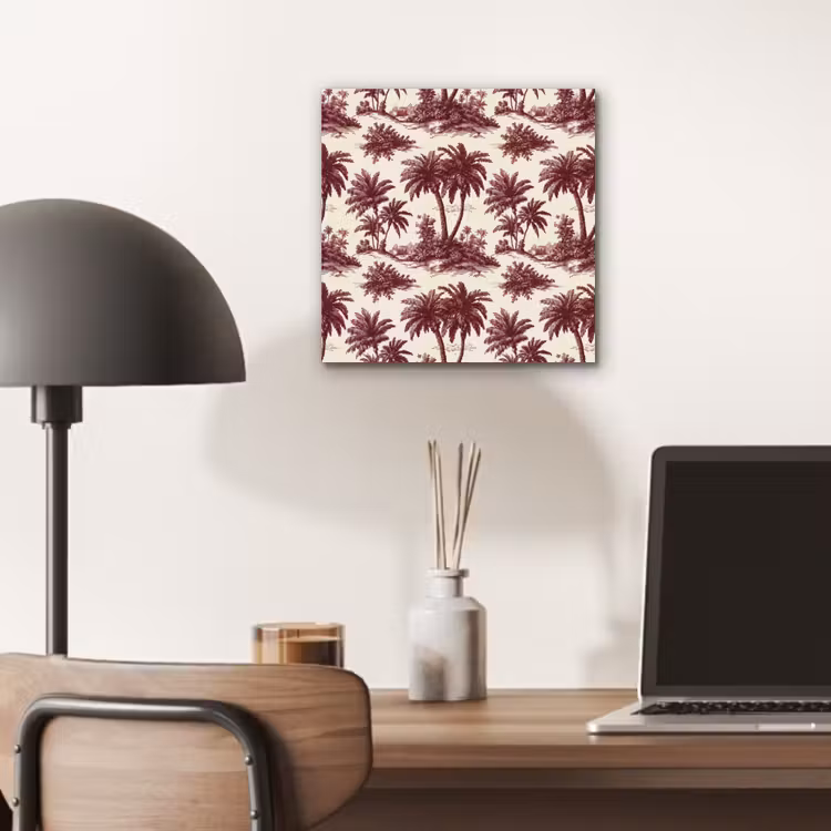 Tropisch - Geometrisch - Bordeauxrood aluminium wit klein 46 -sfeer5
