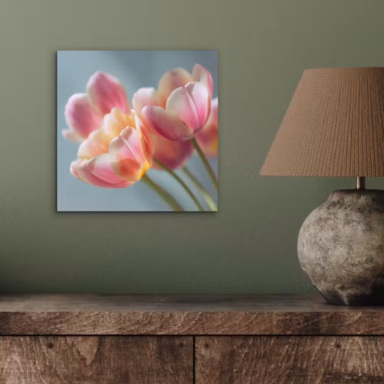 Tulpen - Roze - Stelen aluminium wit klein -sfeer2