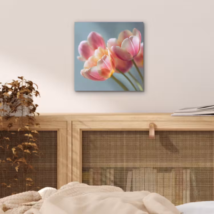 Tulpen - Roze - Stelen aluminium wit klein -sfeer3