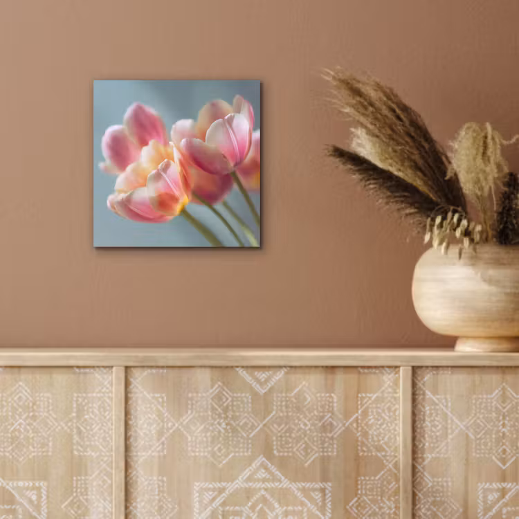 Tulpen - Roze - Stelen aluminium wit klein -sfeer4
