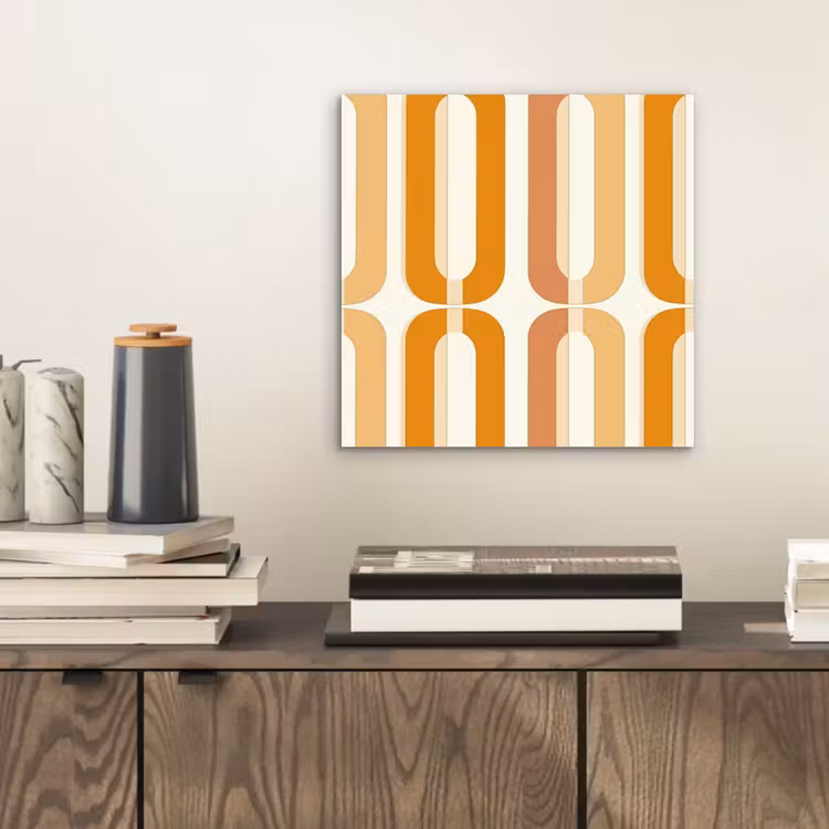 U-vorm - Retro - Oranje aluminium wit klein 46 -sfeer1