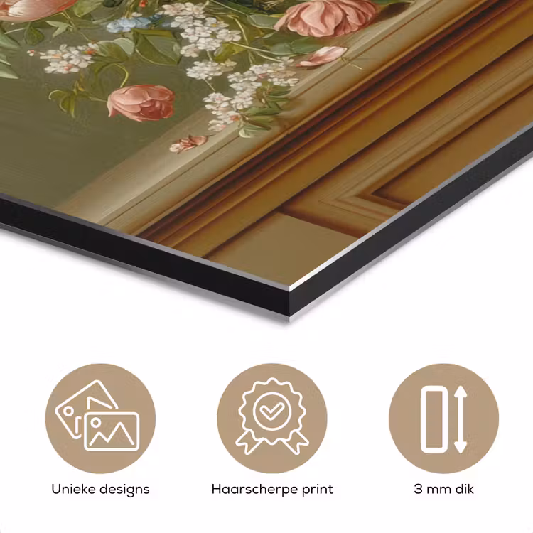 Vaas - Pastel - Kleuren - Bloemen aluminium wit klein -closeup_NL