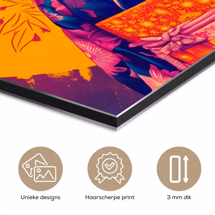 Varken - Bloemkroon - Kimono - Abstract aluminium wit klein -closeup_NL