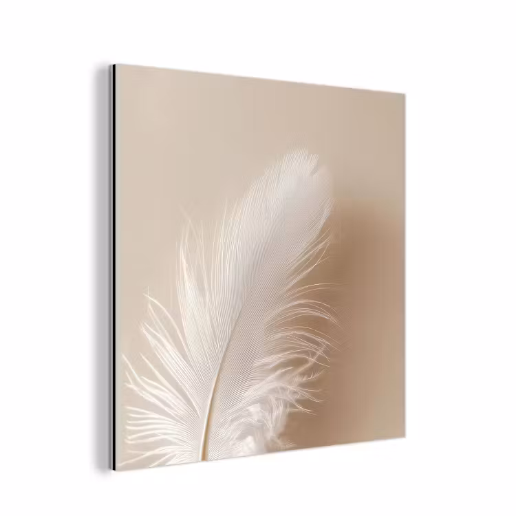 Veer - Minimalistisch - Roze aluminium wit klein -3d