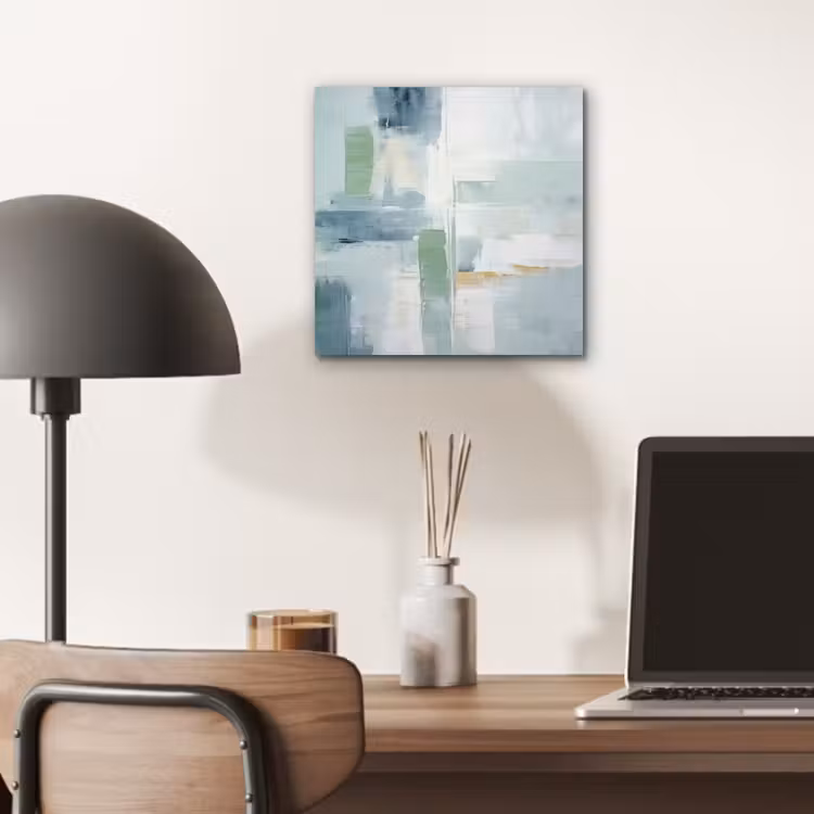 Verf - Moderne kunst - Abstract - Grijs aluminium wit klein -sfeer5