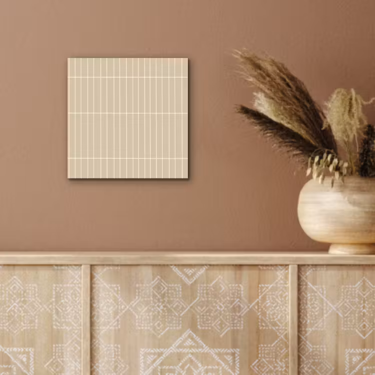 Verticaal - Wandtegel - Crème - Beige aluminium wit klein 46 -sfeer4