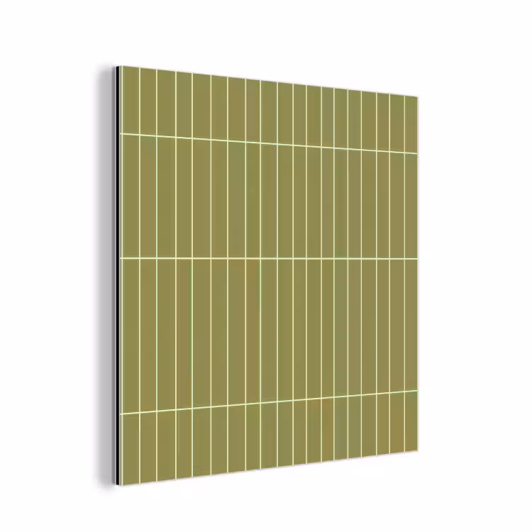 Verticaal - Wandtegel - Olijfgroen aluminium wit klein 46 -3d