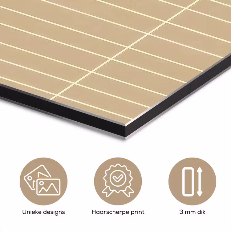Verticaal - Wandtegel - Zand - Beige aluminium wit klein 46 -closeup_NL