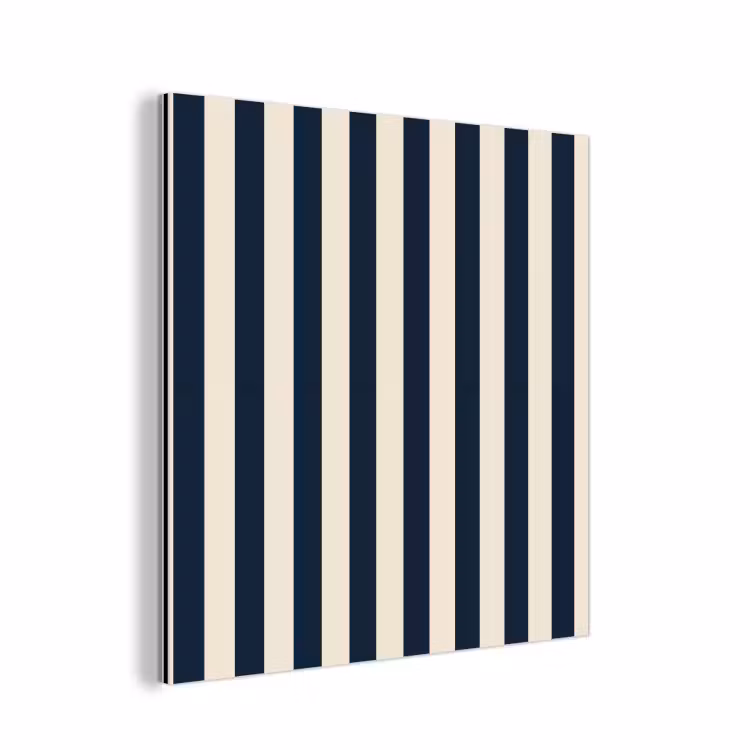 Verticale strepen - Blauw - Crème aluminium wit klein 46 -3d