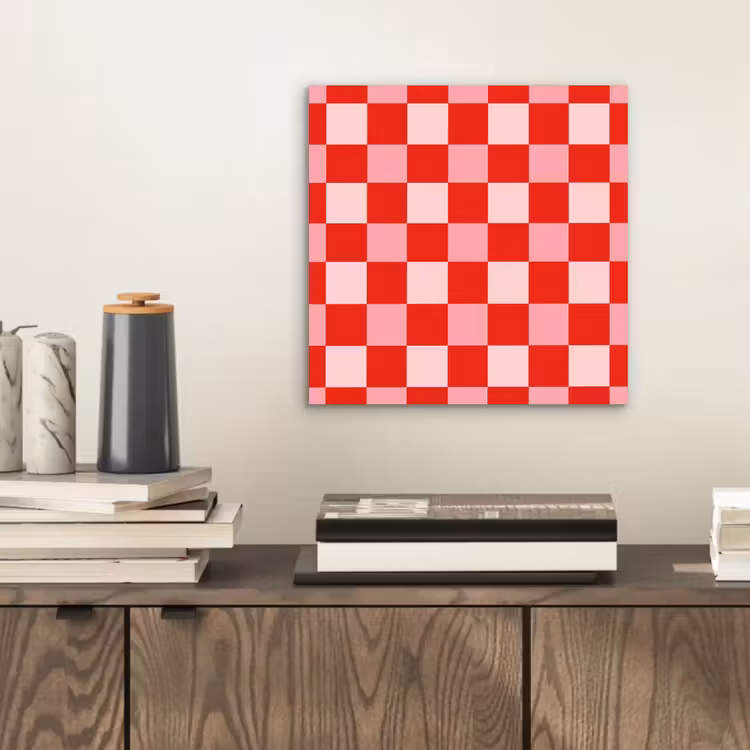 Vierkant - Klassiek - Rood aluminium wit klein 46 -sfeer1