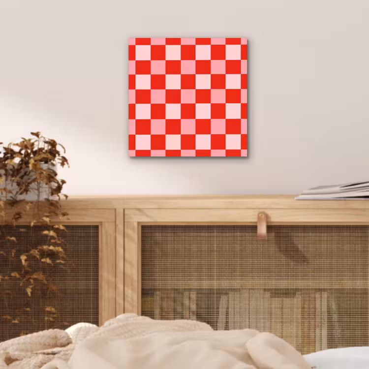 Vierkant - Klassiek - Rood aluminium wit klein 46 -sfeer3