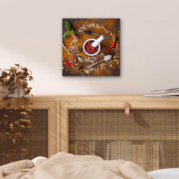 Vijzel - Kruiden - Lepels - Specerijen - Bruin - Peper aluminium wit klein -sfeer3