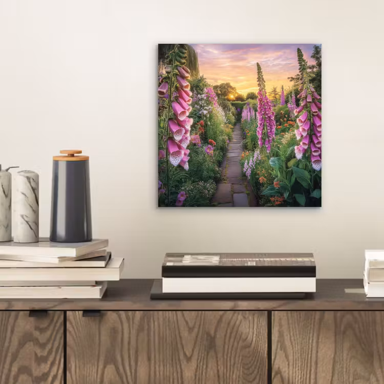 Vingerhoedskruid - Bloemen - Tuin aluminium wit klein -sfeer1