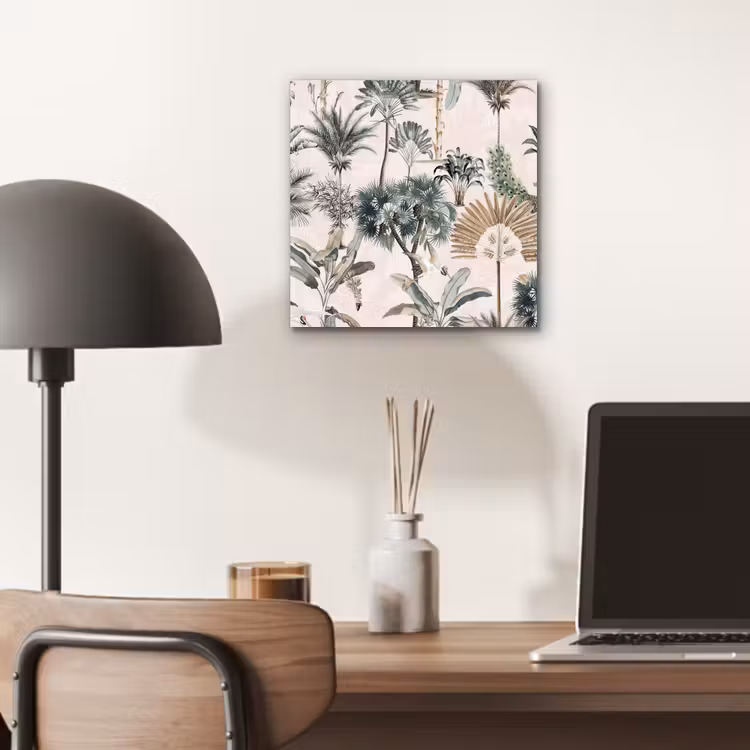 Inductie afdekplaat - Vintage - Jungle - Dieren - Natuur - Inductie beschermer aluminium wit klein -sfeer5