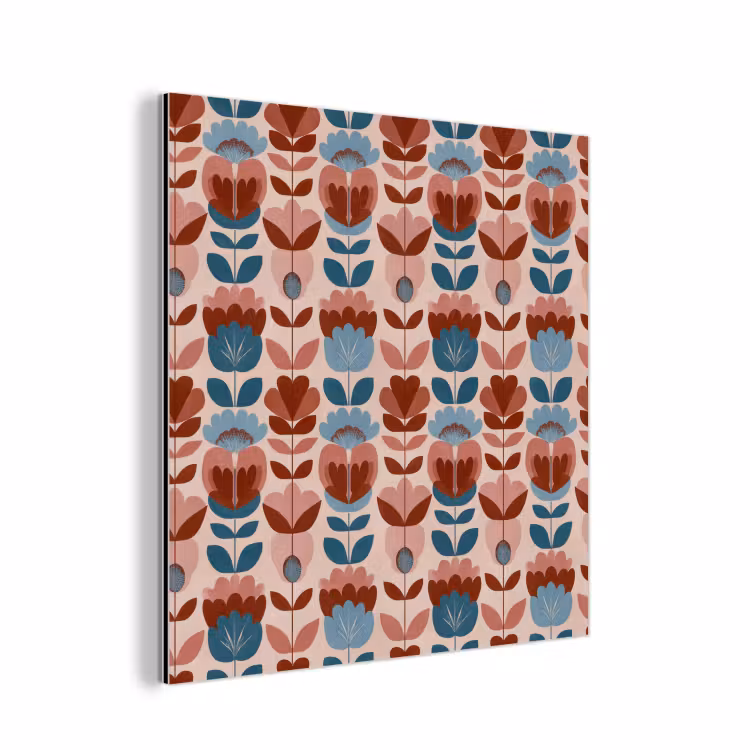 Vintage - Motief - Kleurrijk aluminium wit klein 46 -3d