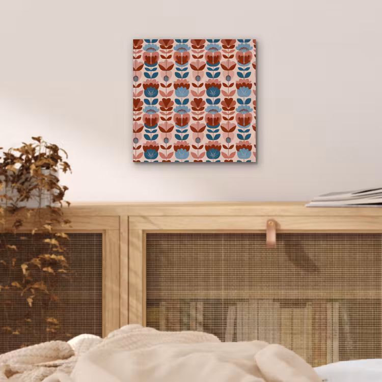 Vintage - Motief - Kleurrijk aluminium wit klein 46 -sfeer3