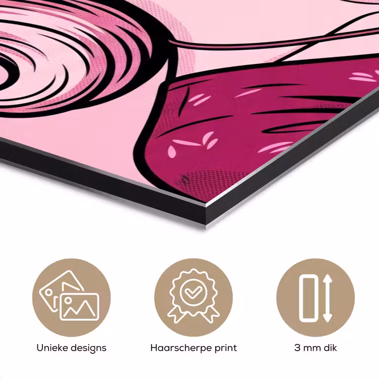 Vintage - Vrouw - Roze aluminium wit klein -closeup_NL