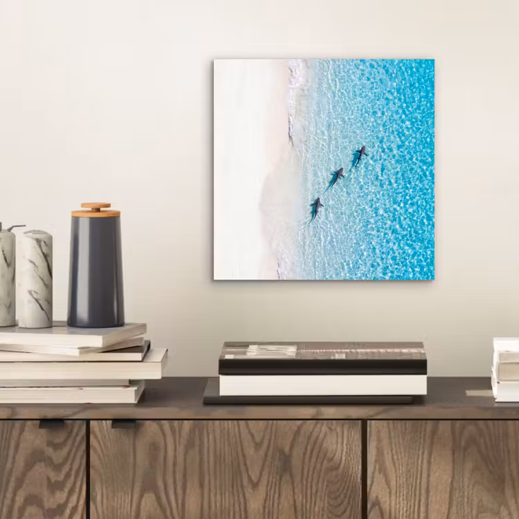 Vis - Oceaan - Strand - Turquoise - Natuur aluminium wit klein -sfeer1