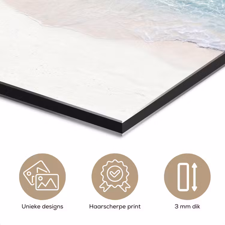 Vis - Oceaan - Strand - Turquoise - Natuur aluminium wit klein -closeup_NL