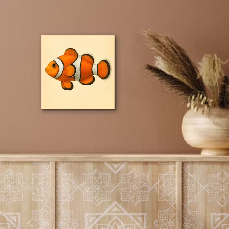 Vis - Oranje - Strepen aluminium wit klein -sfeer4