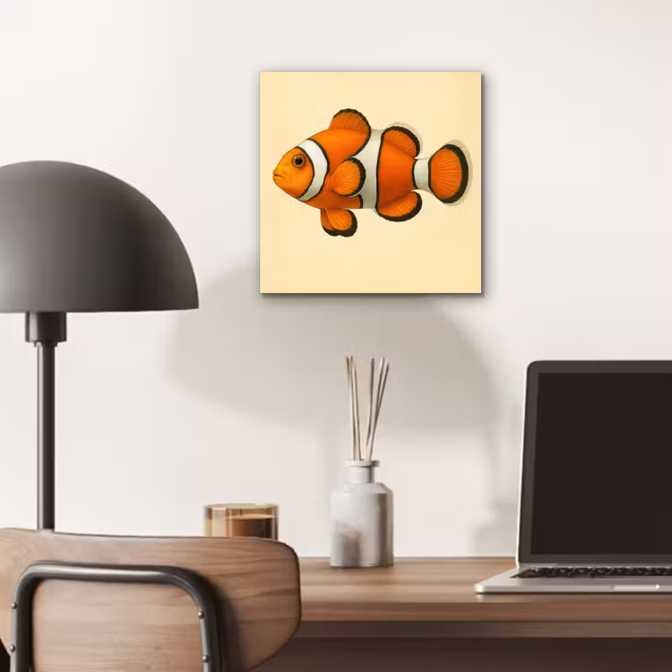 Vis - Oranje - Strepen aluminium wit klein -sfeer5