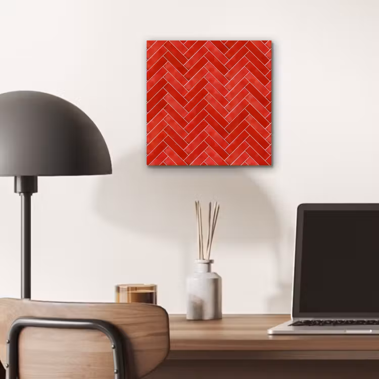 Visgraat - Tegel - Rood aluminium wit klein 46 -sfeer5