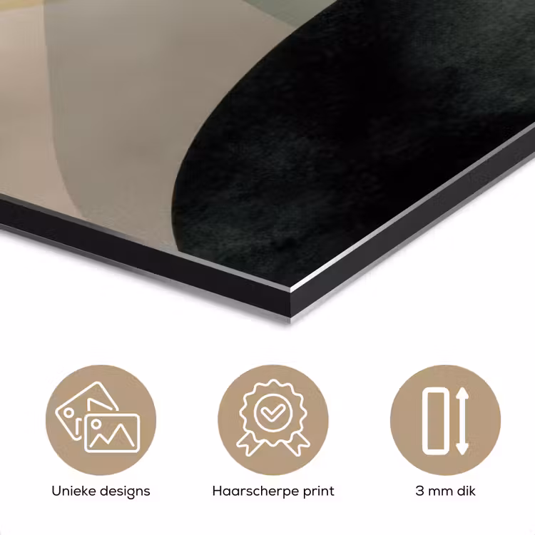 Vlakken - Abstract - Beige - Cirkels aluminium wit klein -closeup_NL