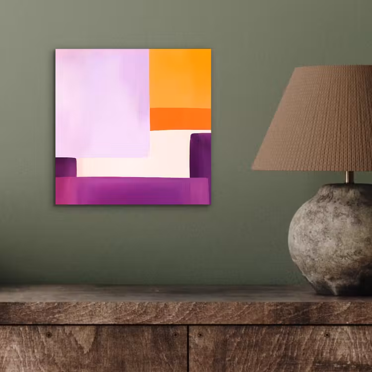 Vlakken - Abstract - Rechthoekig - Oranje aluminium wit klein -sfeer2