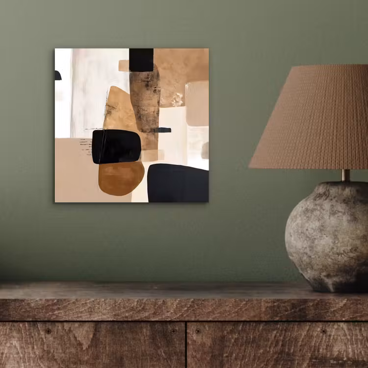 Vlakken - Abstract - Zwart - Strepen aluminium wit klein -sfeer2