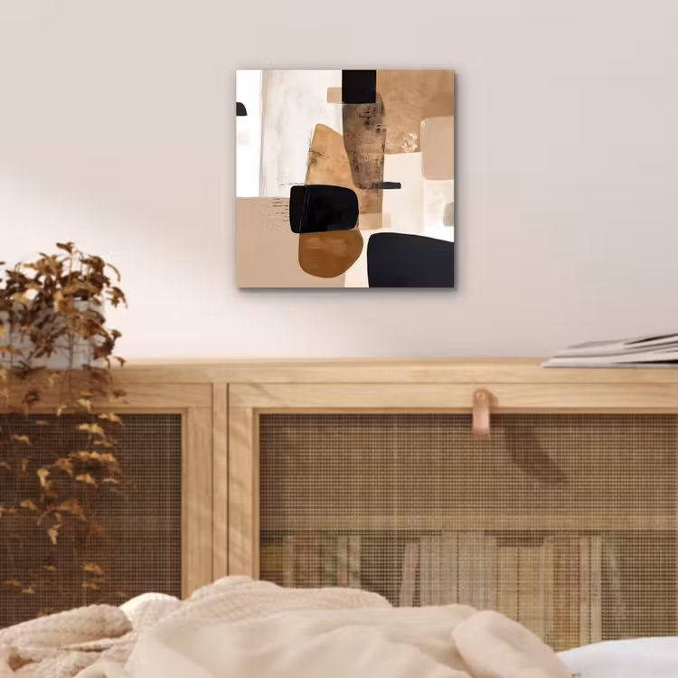 Vlakken - Abstract - Zwart - Strepen aluminium wit klein -sfeer3
