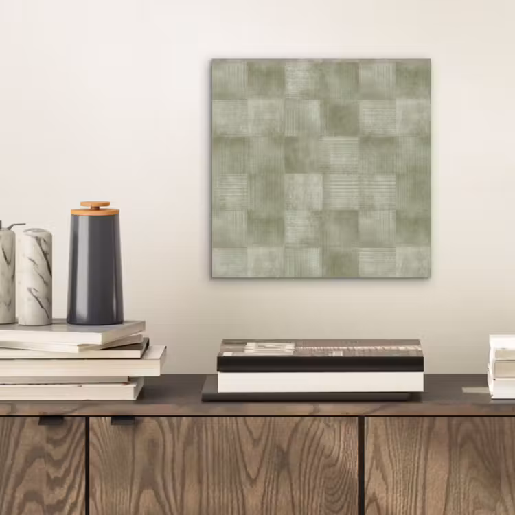 Vlakken - Rustiek - Groen aluminium wit klein 46 -sfeer1