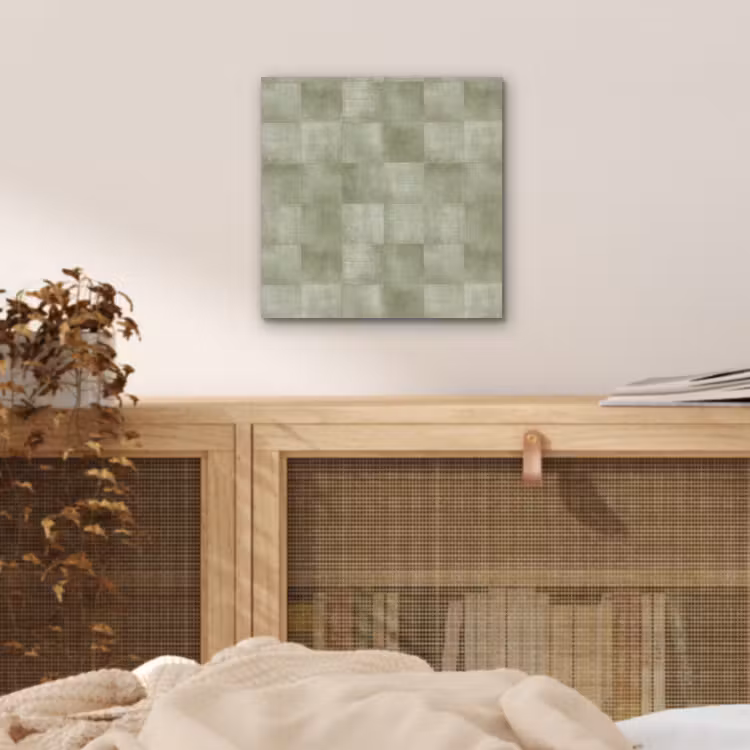 Vlakken - Rustiek - Groen aluminium wit klein 46 -sfeer3