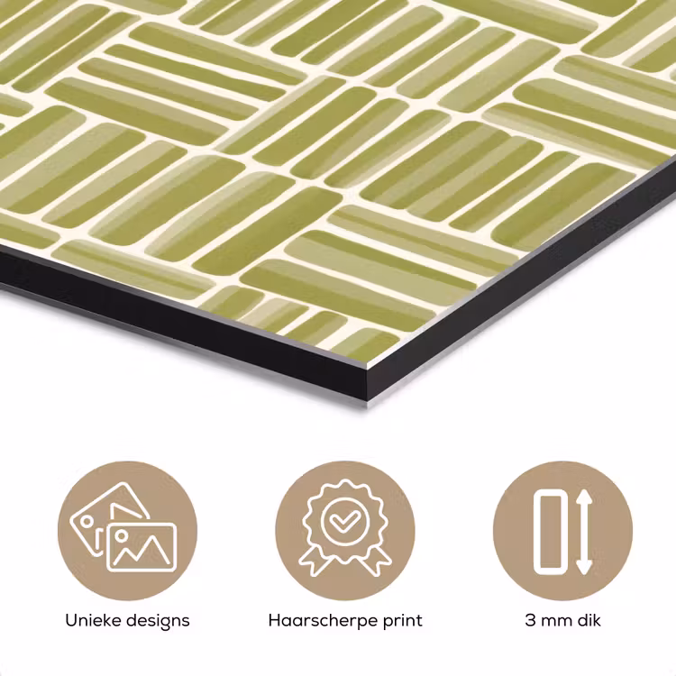 Vlecht - Patroon - Groen aluminium wit klein 46 -closeup_NL