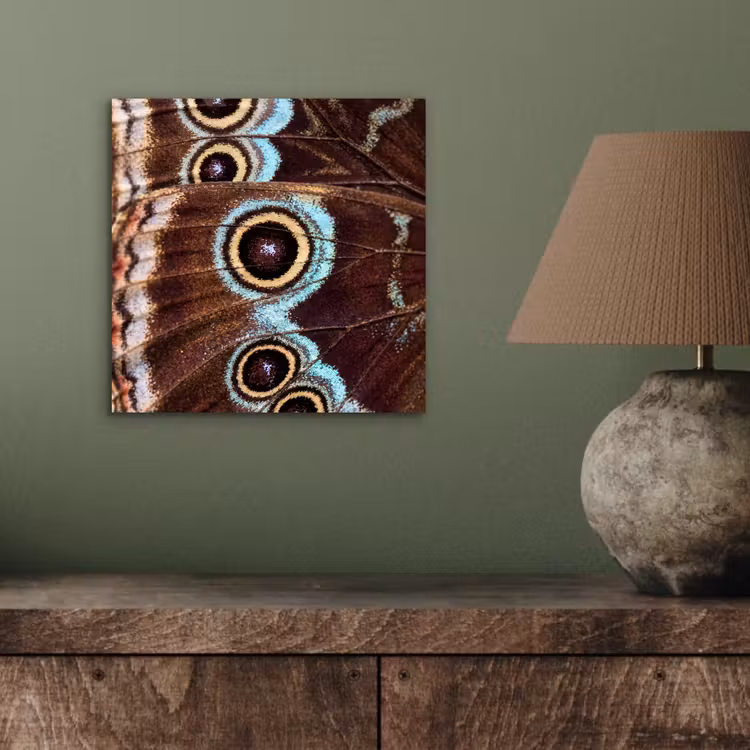 Vleugels - Vlinder - Blauw aluminium wit klein -sfeer2