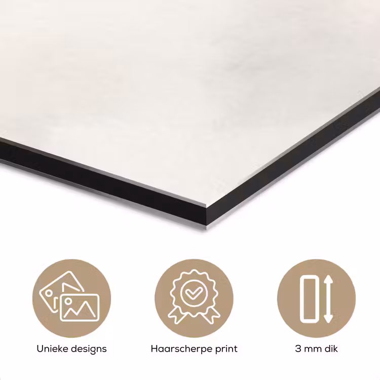 Vlinder - Bloem -Natuur - Beige aluminium wit klein -closeup_NL