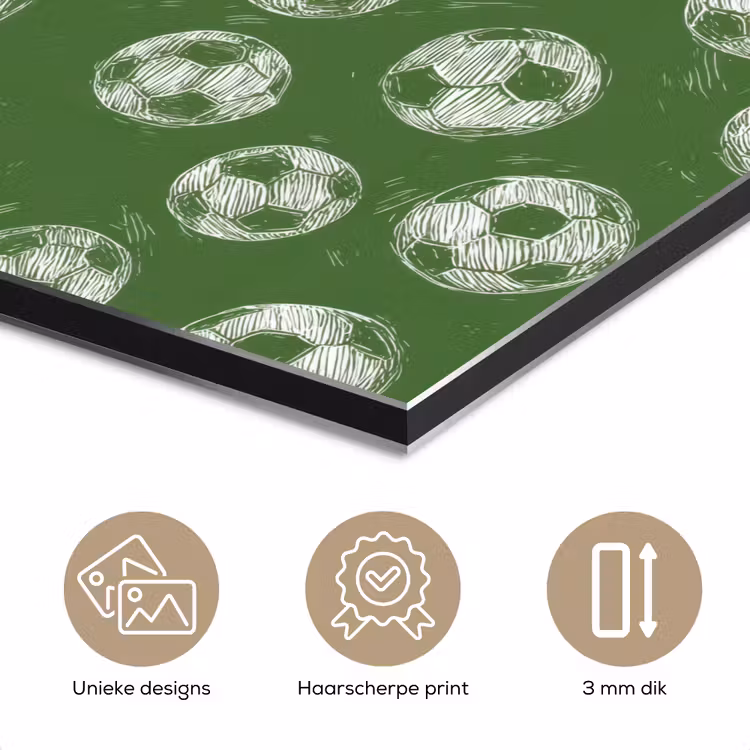 Voetbal - Sport - Groen aluminium wit klein 46 -closeup_NL