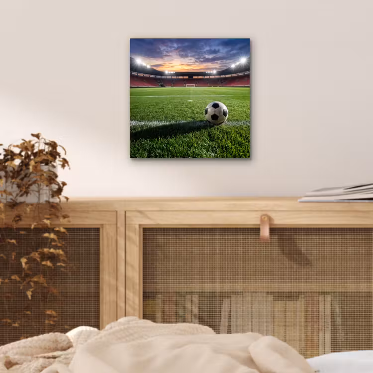 Voetbal - Stadion - Sport - Groen aluminium wit klein -sfeer3