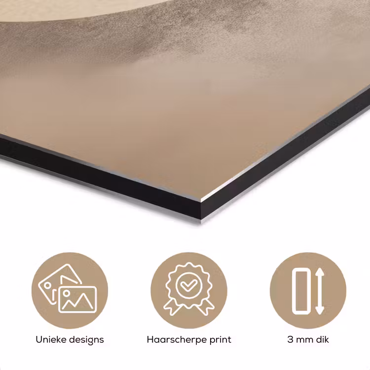 Vogel - Beige - Japandi aluminium wit klein -closeup_NL
