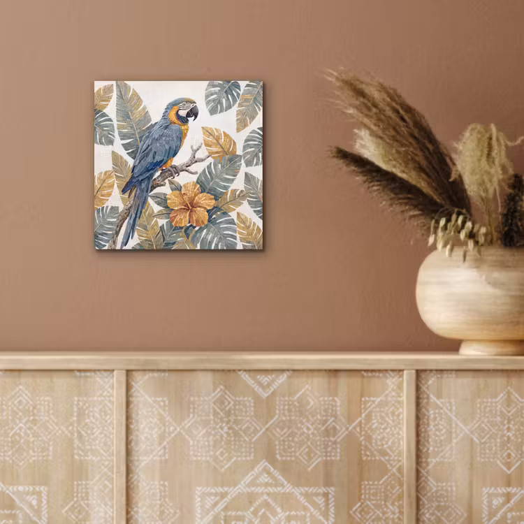 Vogel - Tak - Natuur - Mozaïek - Blauw aluminium wit klein -sfeer4