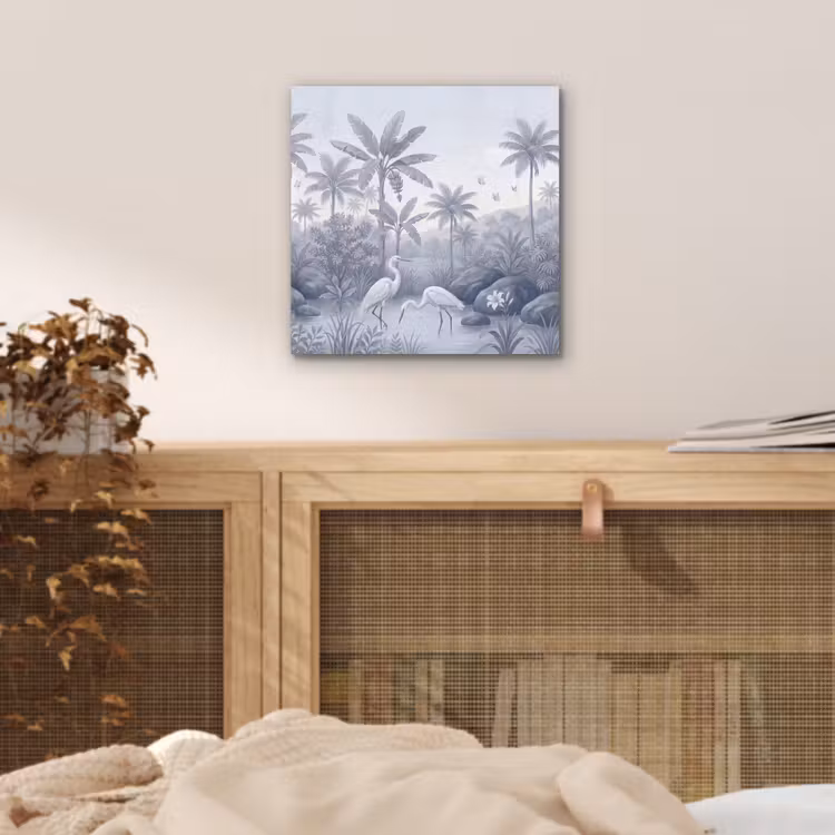 Vogel - Water - Tropisch - Natuur - Blauw aluminium wit klein -sfeer3